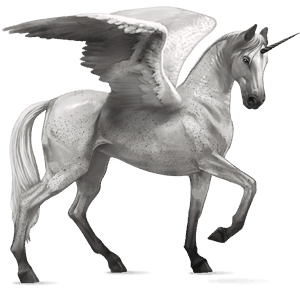 Крылатый верховой единорог Лошадь лузитанской породы Огненно-гнедой
