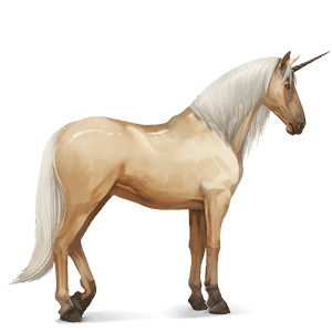 Верховой единорог Лошадь лузитанской породы Гнедая