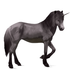 Верховой единорог Лошадь лузитанской породы Красно-гнедая