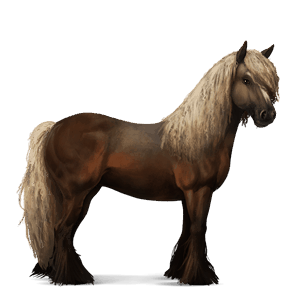 Верховая лошадь Цыганская упряжная Огненно-рыжая с лавовой гривой