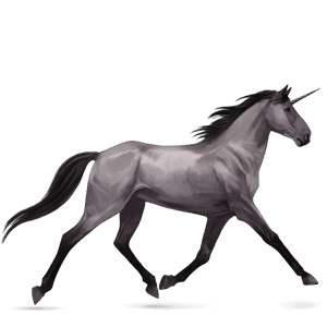 Верховой единорог Лошадь лузитанской породы Кремелло