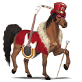 Верховая лошадь Пейнт Серебристо-буланая типа оверо